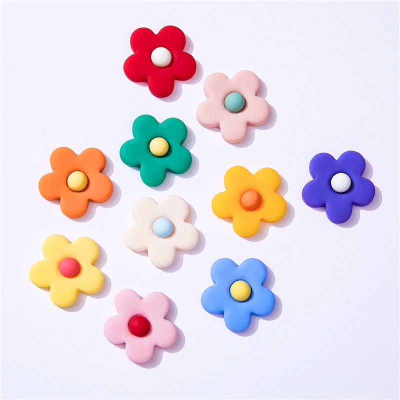 Christmas Craft Embellishment - 10개 레진 플라워 플랫백 카보숑 스크랩북킹