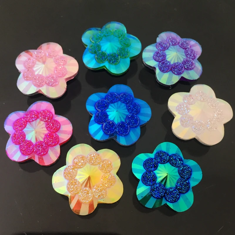 Embellishment Glue Craft - 20pcs 20mm ab 혼합 색상 꽃