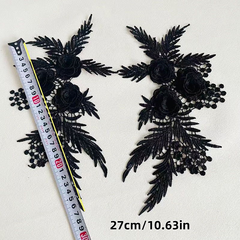 2 조각/1 쌍 자수 바느질 드레스 레이스 아플리케 꽃 - Applique Patch Flower 리뷰 및 가격