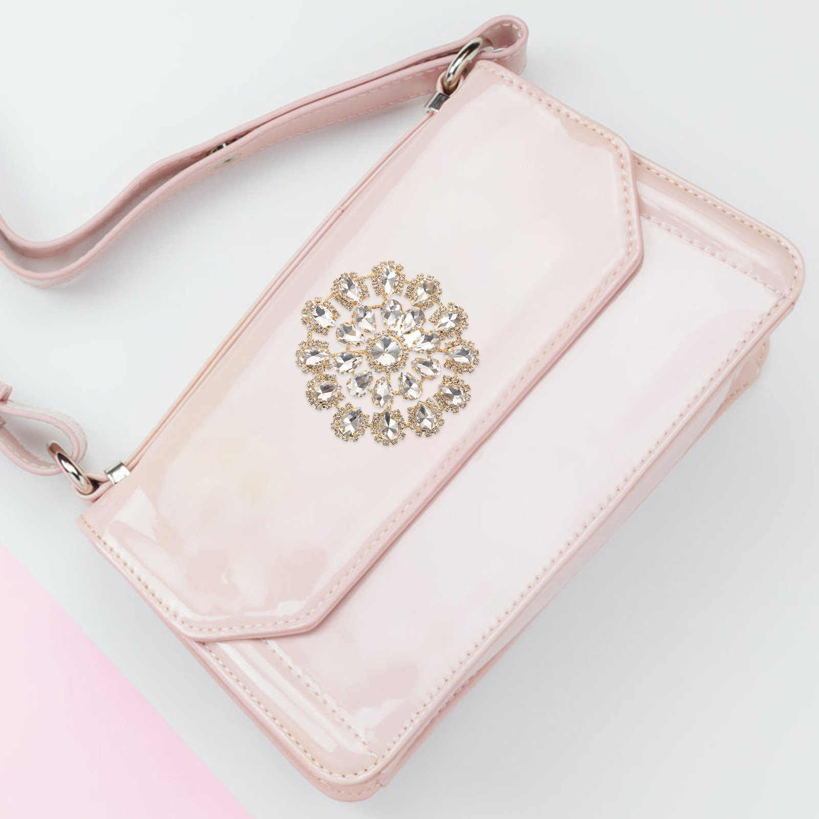 원형 라인스톤 꽃 모양 버튼 플랫백 금속 재봉 장식 가 - Applique Patch Flower 리뷰 및 가격