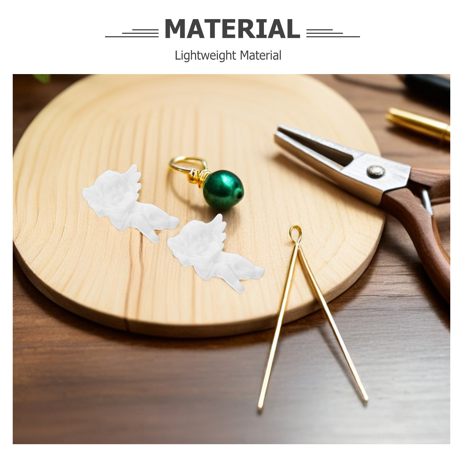 100개입 레진 소재의 작은 천사 장식, 평평한 뒷면이 - Christmas Craft Embellishment 리뷰 및 가격